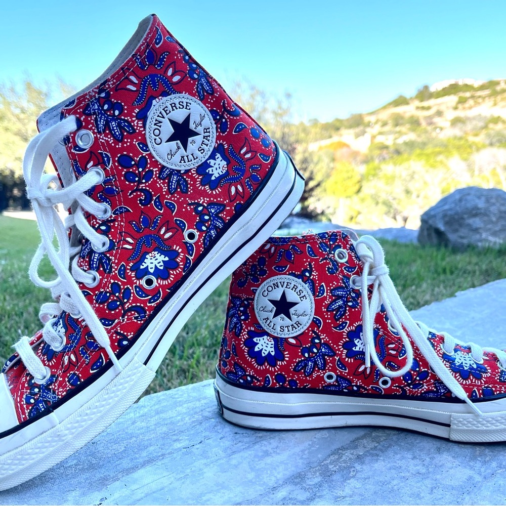Converse Red and Blue High-Tops!